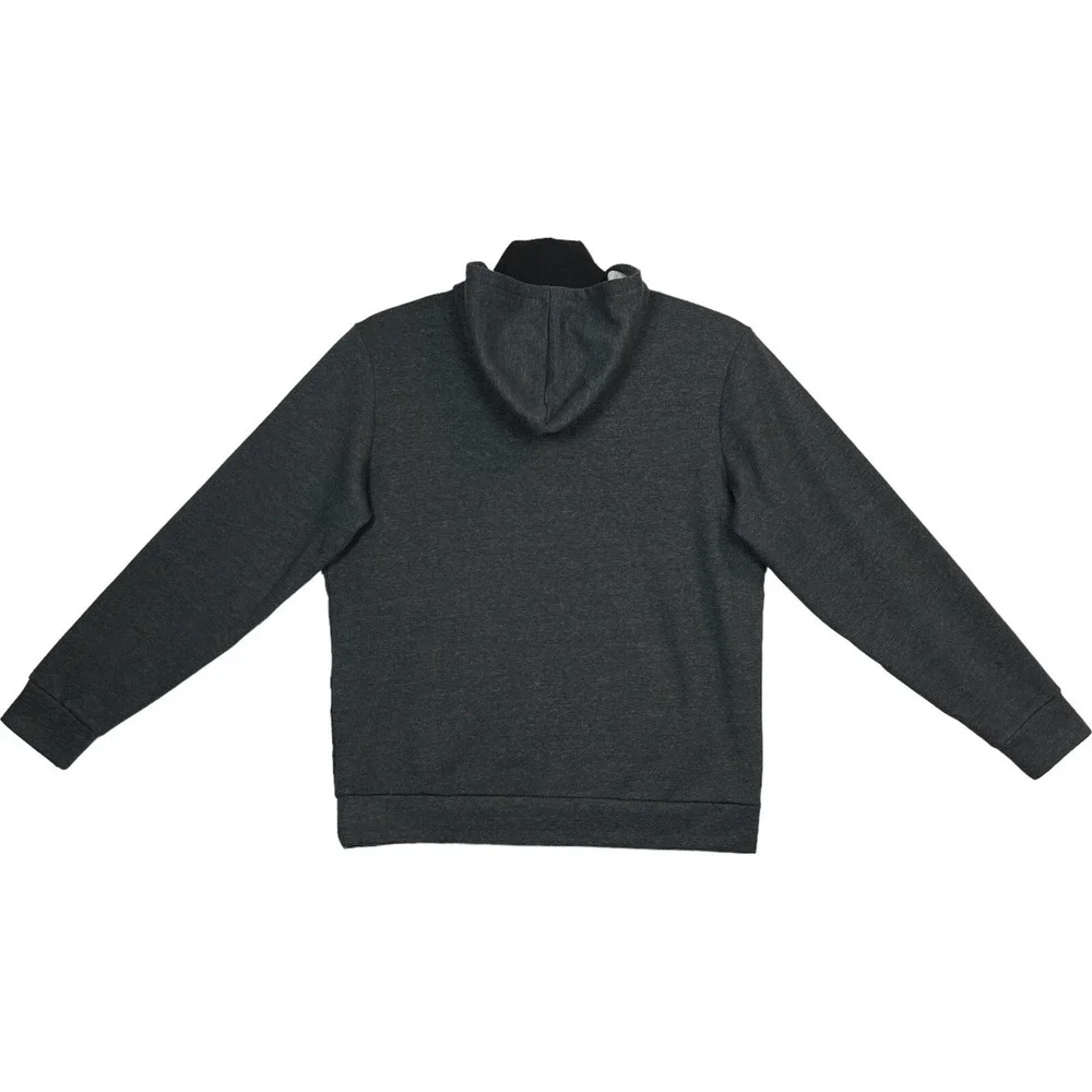 adidas Golf Mens CVC Fleece Pullover Hoodie Size‎ L Gray White Warm Classic Fit